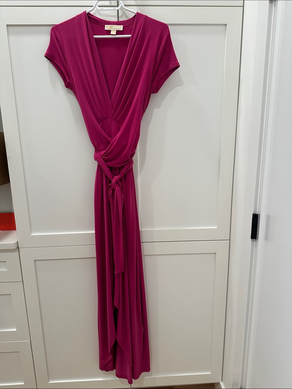 MICHAEL Michael Kors Magenta Wrap Maxi Dress